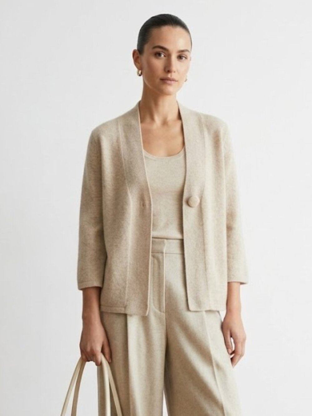 Tweeds Wool Angora Blend Sweater Cardigan M